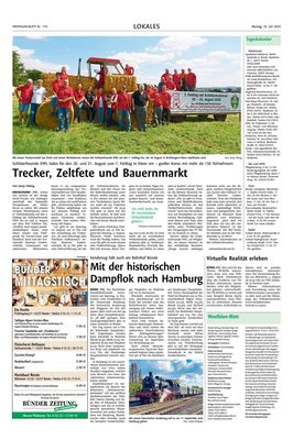 Zeitungsausschnitt: Ankündigung 7. Feldtag
