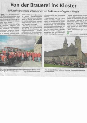Zeitungsausschnitt: Westfalenblatt