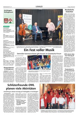 Zeitungsausschnitt: Westfalen Blatt Bünde