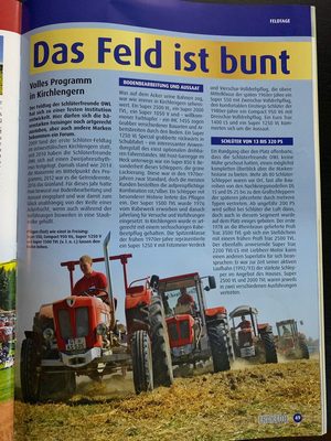 Zeitungsausschnitt: Das Feld ist bunt