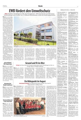 Zeitungsausschnitt: NW Bünde