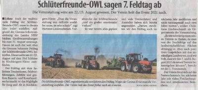 Zeitungsausschnitt: NW Löhne