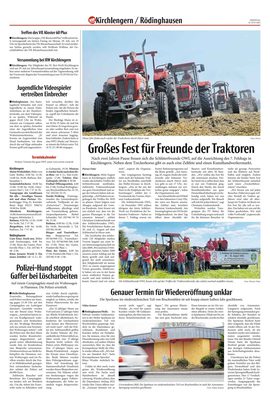 Zeitungsausschnitt: Ankündigung 7. Feldtag