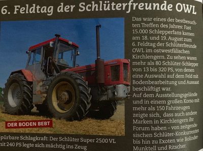 Zeitungsausschnitt: 6.Feldtag 2018