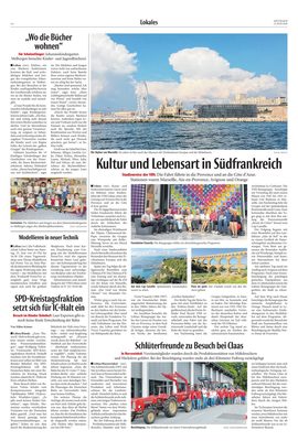 Zeitungsausschnitt: Besuch der Firma Claas