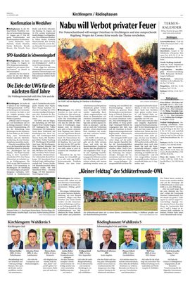 Zeitungsausschnitt: NW Bünde