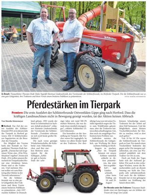 Zeitungsausschnitt: Bericht über die 1. Ausfahrt